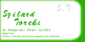 szilard toreki business card